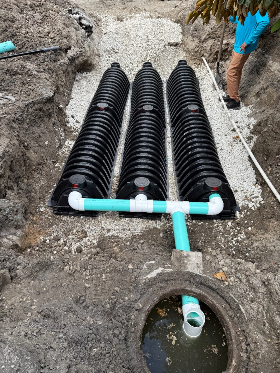 Professional drainfield repair in Miami-Dade County by LINS Septic Corp using modern equipment